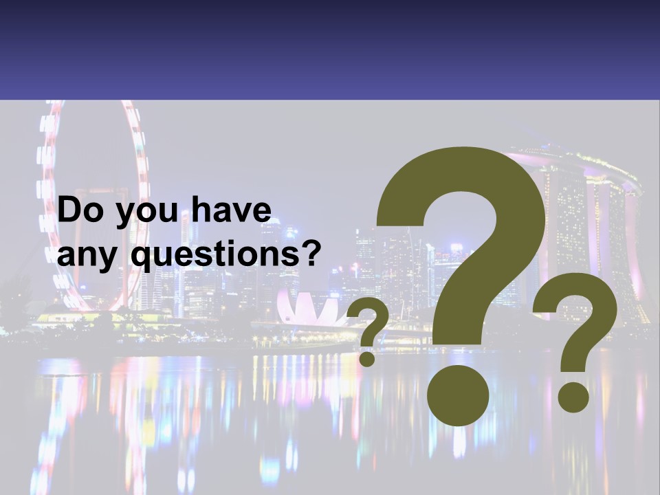 A Large Ferris Wheel In The Middle Of A City At Night PowerPoint Template