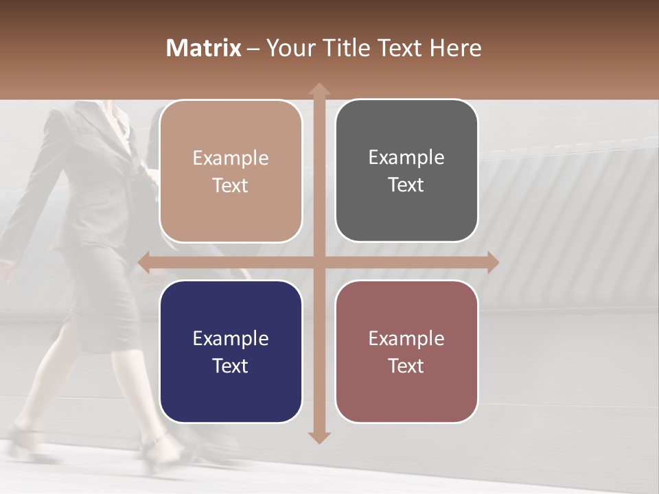 A Business Man And Woman Walking Down A Street PowerPoint Template