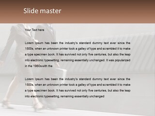 A Business Man And Woman Walking Down A Street PowerPoint Template