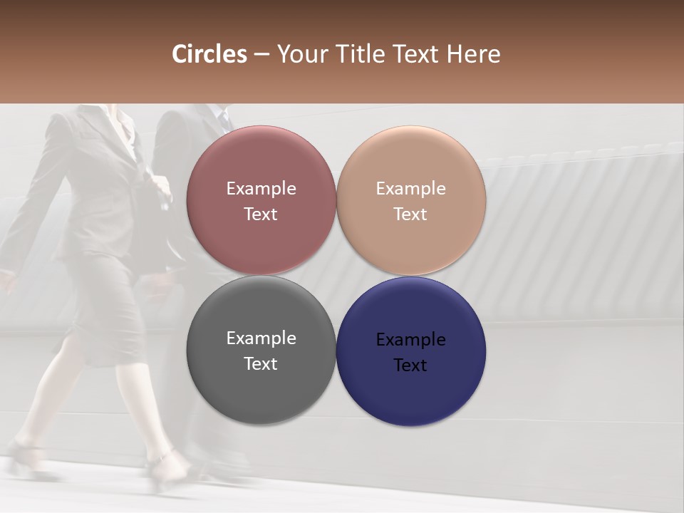 A Business Man And Woman Walking Down A Street PowerPoint Template