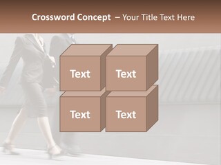 A Business Man And Woman Walking Down A Street PowerPoint Template