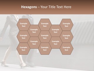 A Business Man And Woman Walking Down A Street PowerPoint Template