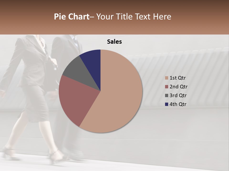 A Business Man And Woman Walking Down A Street PowerPoint Template