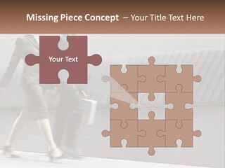 A Business Man And Woman Walking Down A Street PowerPoint Template