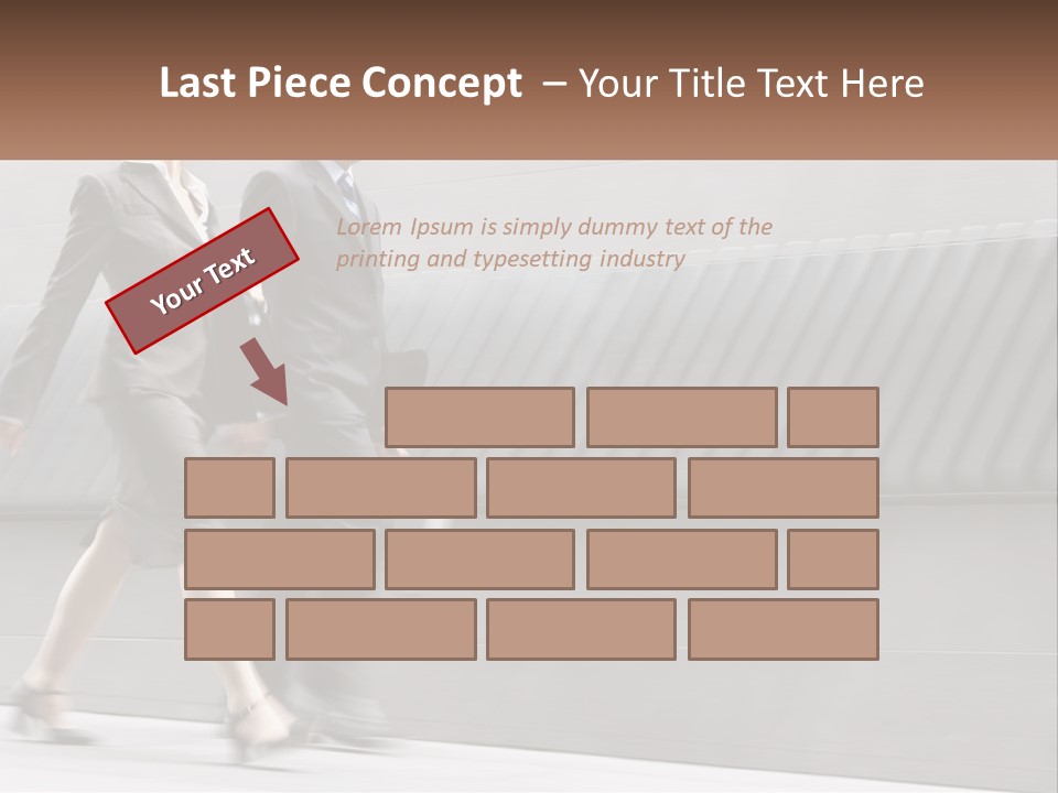 A Business Man And Woman Walking Down A Street PowerPoint Template