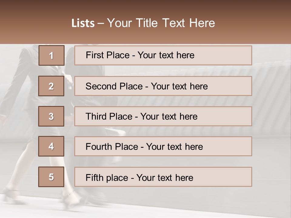 A Business Man And Woman Walking Down A Street PowerPoint Template
