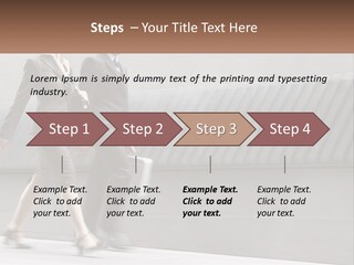 A Business Man And Woman Walking Down A Street PowerPoint Template