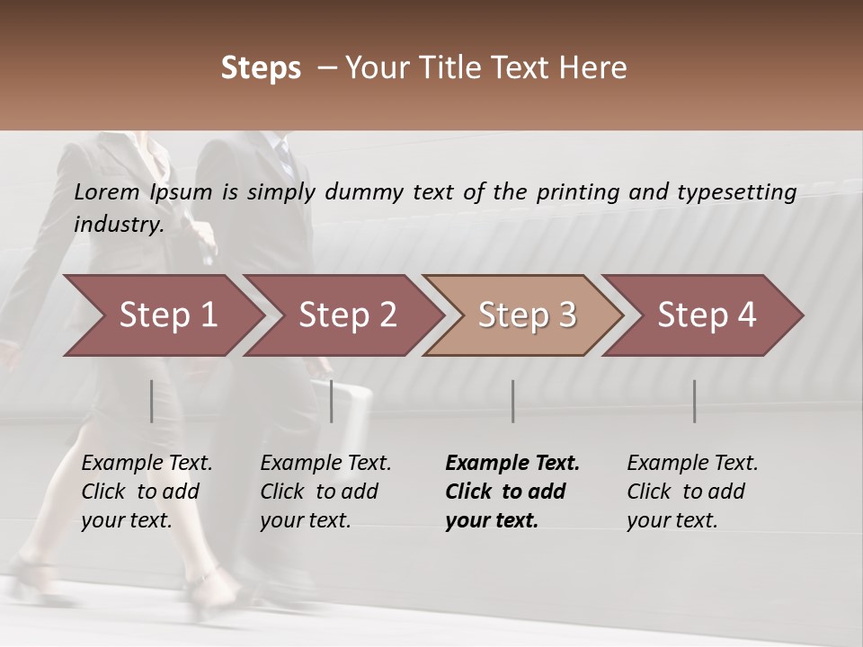 A Business Man And Woman Walking Down A Street PowerPoint Template