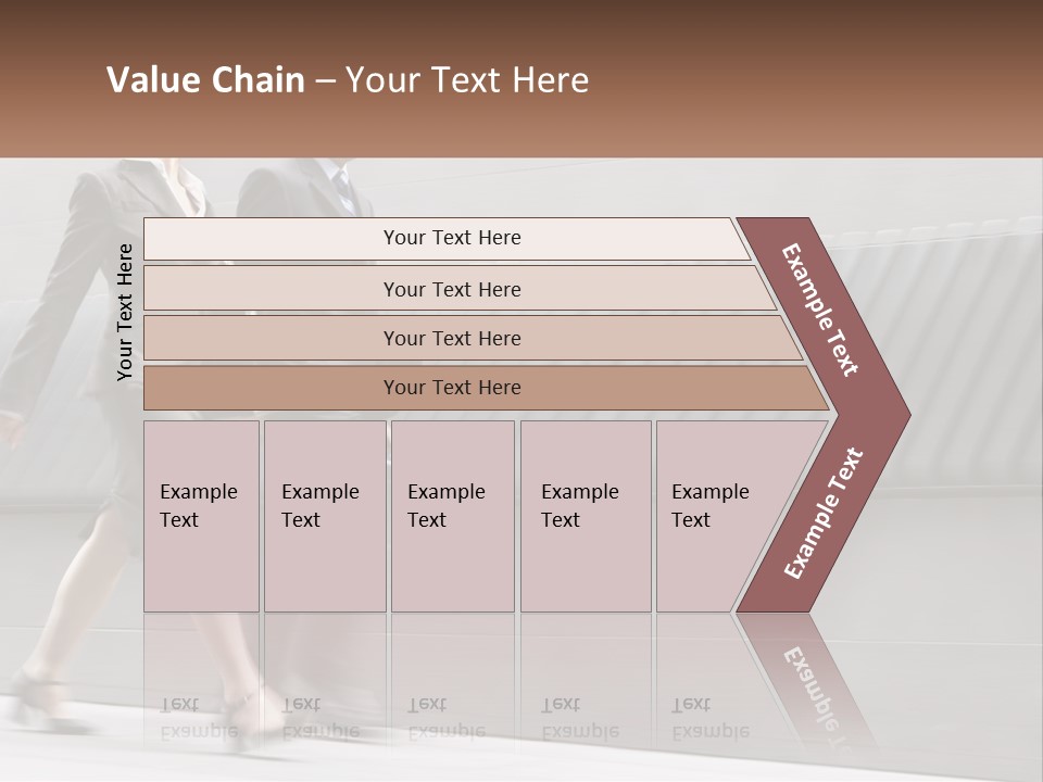 A Business Man And Woman Walking Down A Street PowerPoint Template