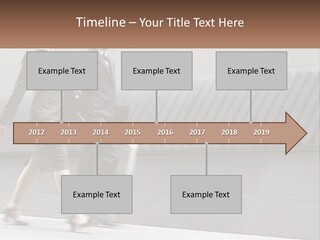 A Business Man And Woman Walking Down A Street PowerPoint Template