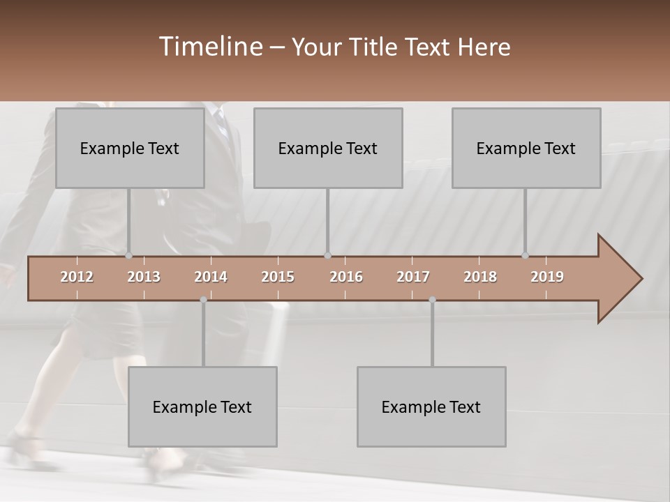 A Business Man And Woman Walking Down A Street PowerPoint Template
