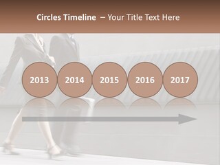 A Business Man And Woman Walking Down A Street PowerPoint Template