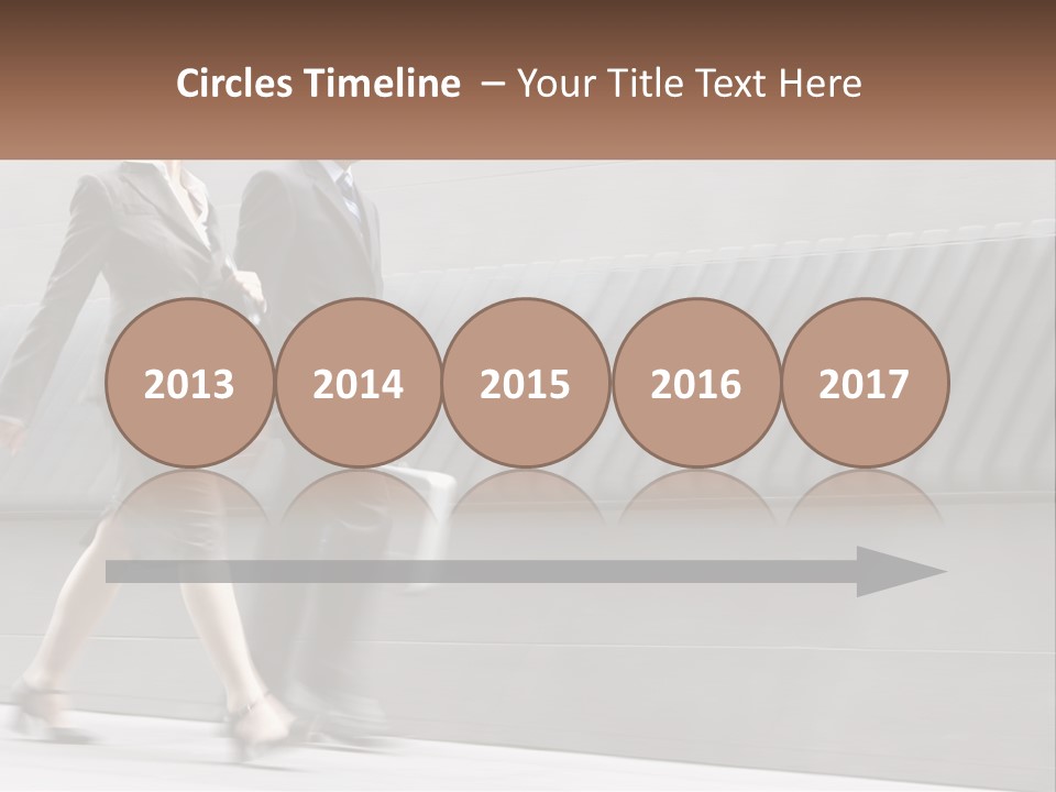 A Business Man And Woman Walking Down A Street PowerPoint Template