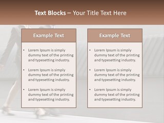 A Business Man And Woman Walking Down A Street PowerPoint Template