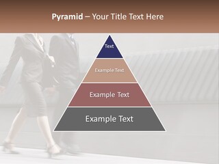 A Business Man And Woman Walking Down A Street PowerPoint Template