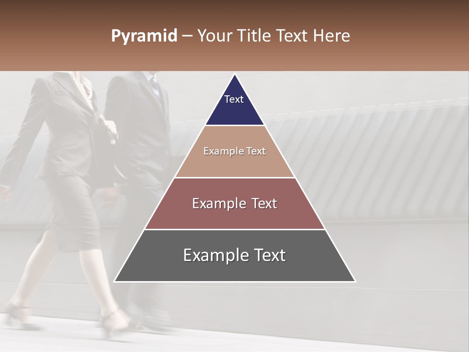 A Business Man And Woman Walking Down A Street PowerPoint Template