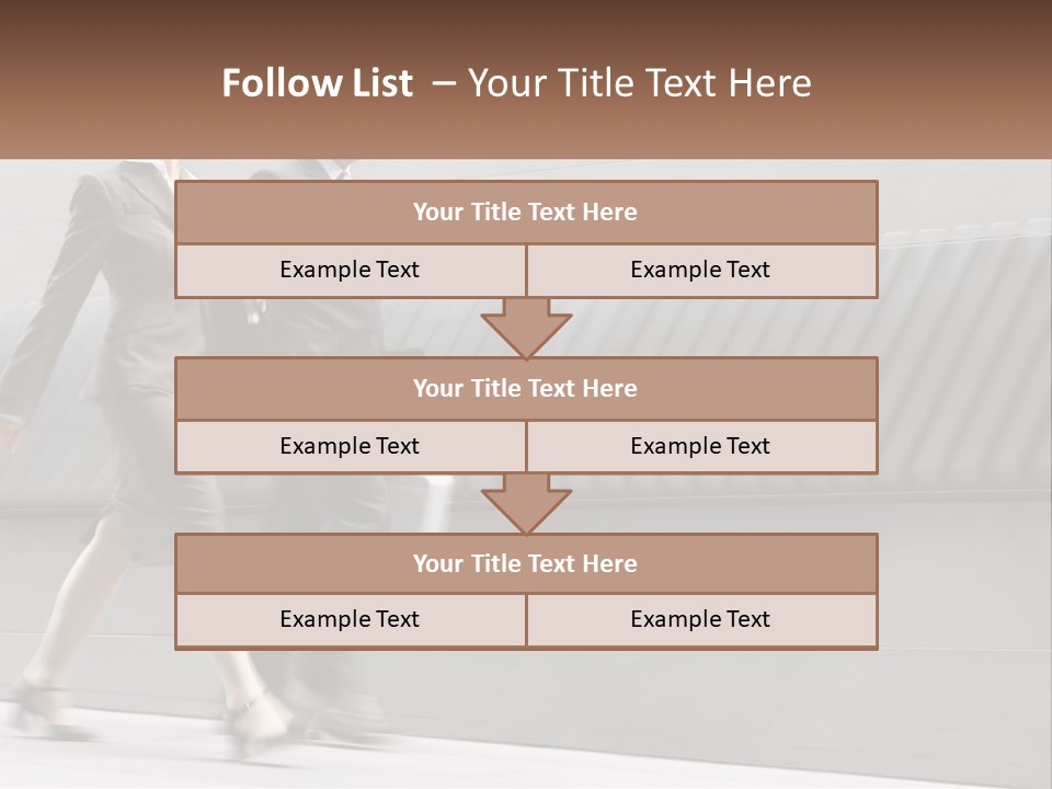 A Business Man And Woman Walking Down A Street PowerPoint Template