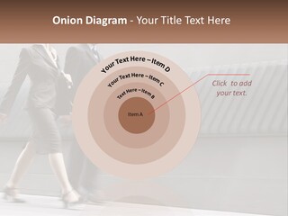 A Business Man And Woman Walking Down A Street PowerPoint Template