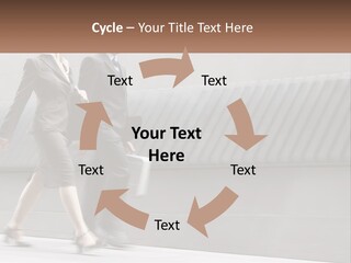 A Business Man And Woman Walking Down A Street PowerPoint Template