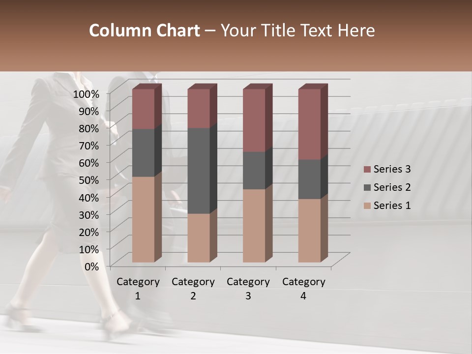 A Business Man And Woman Walking Down A Street PowerPoint Template