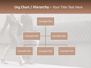 A Business Man And Woman Walking Down A Street PowerPoint Template