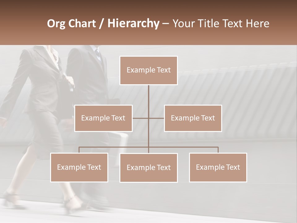 A Business Man And Woman Walking Down A Street PowerPoint Template
