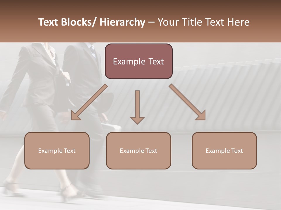 A Business Man And Woman Walking Down A Street PowerPoint Template