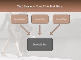 A Business Man And Woman Walking Down A Street PowerPoint Template