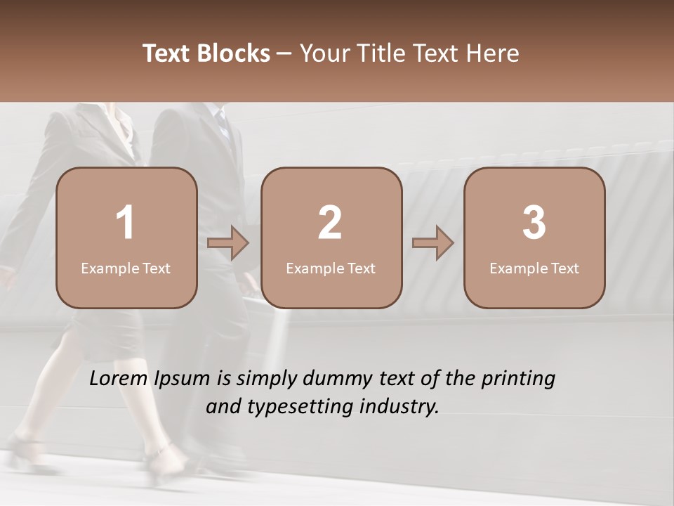 A Business Man And Woman Walking Down A Street PowerPoint Template