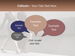 A Business Man And Woman Walking Down A Street PowerPoint Template