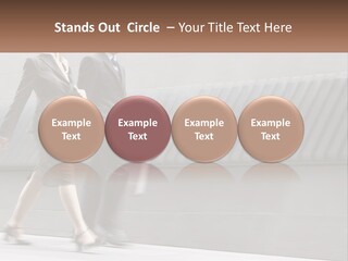 A Business Man And Woman Walking Down A Street PowerPoint Template