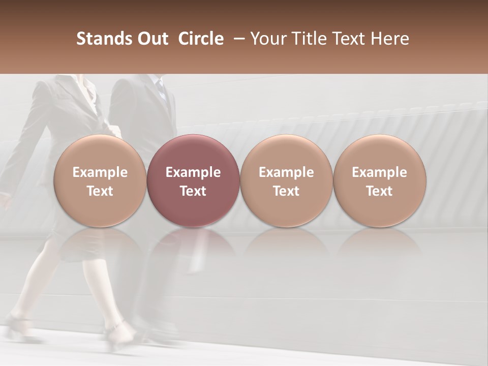 A Business Man And Woman Walking Down A Street PowerPoint Template