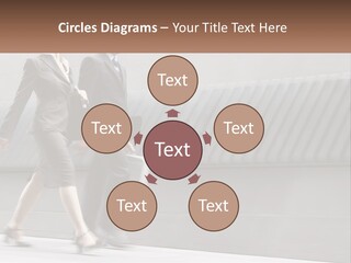 A Business Man And Woman Walking Down A Street PowerPoint Template