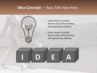 A Business Man And Woman Walking Down A Street PowerPoint Template