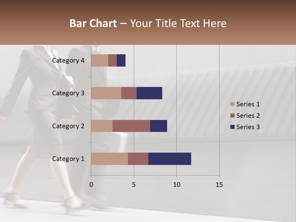 A Business Man And Woman Walking Down A Street PowerPoint Template