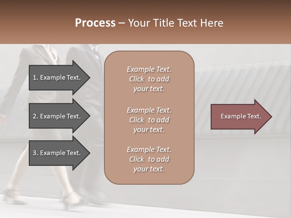 A Business Man And Woman Walking Down A Street PowerPoint Template