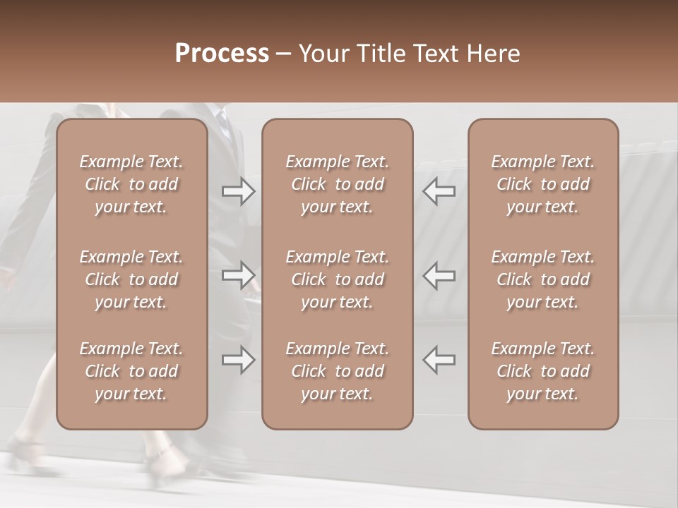 A Business Man And Woman Walking Down A Street PowerPoint Template