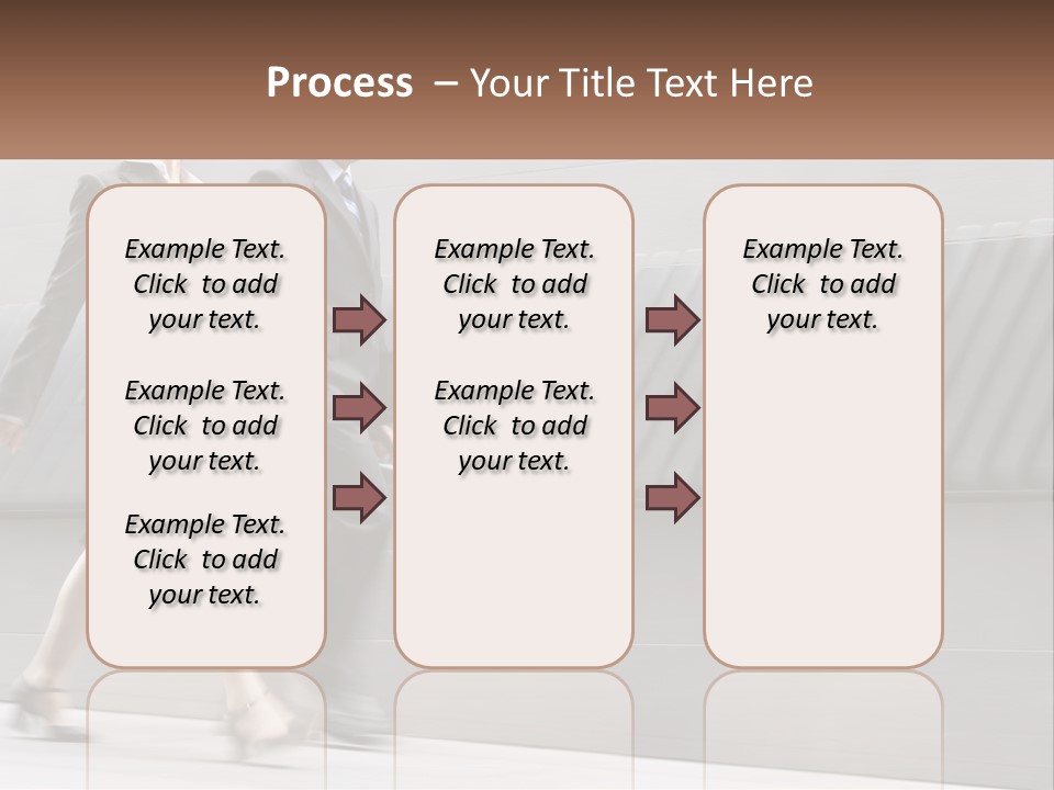 A Business Man And Woman Walking Down A Street PowerPoint Template