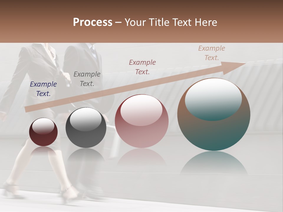 A Business Man And Woman Walking Down A Street PowerPoint Template