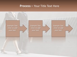 A Business Man And Woman Walking Down A Street PowerPoint Template