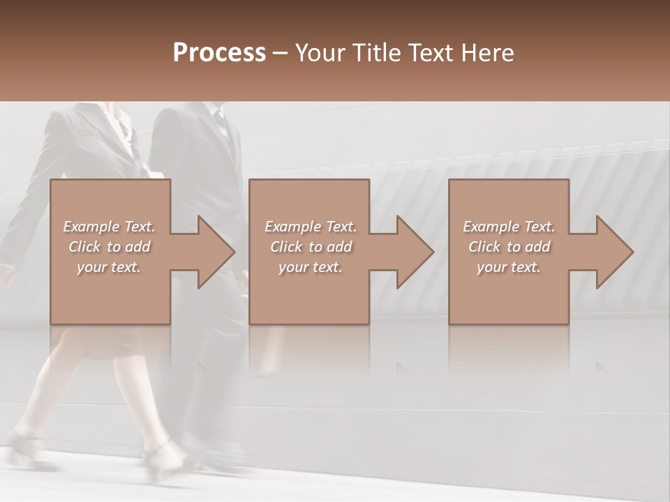 A Business Man And Woman Walking Down A Street PowerPoint Template