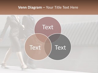 A Business Man And Woman Walking Down A Street PowerPoint Template