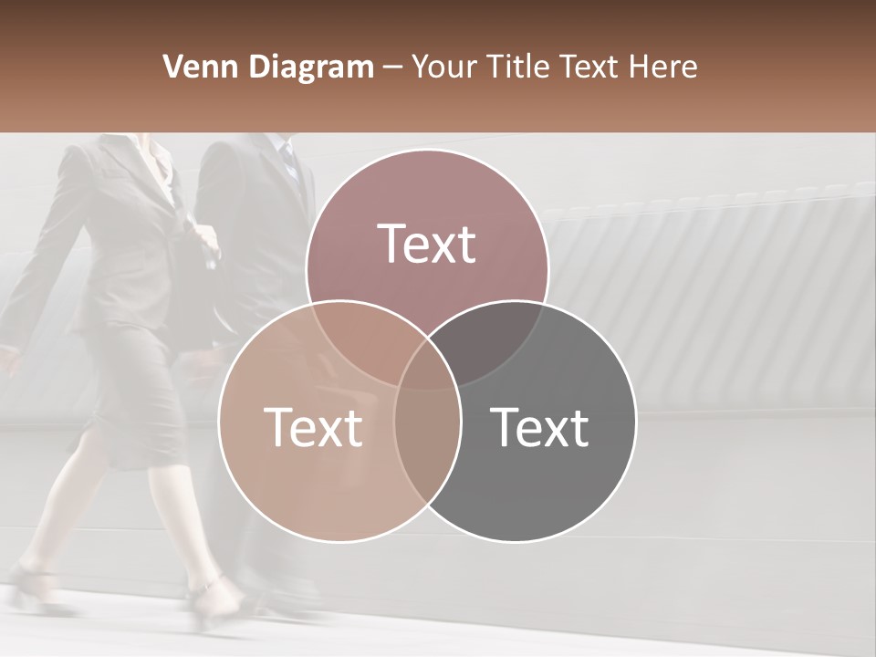 A Business Man And Woman Walking Down A Street PowerPoint Template