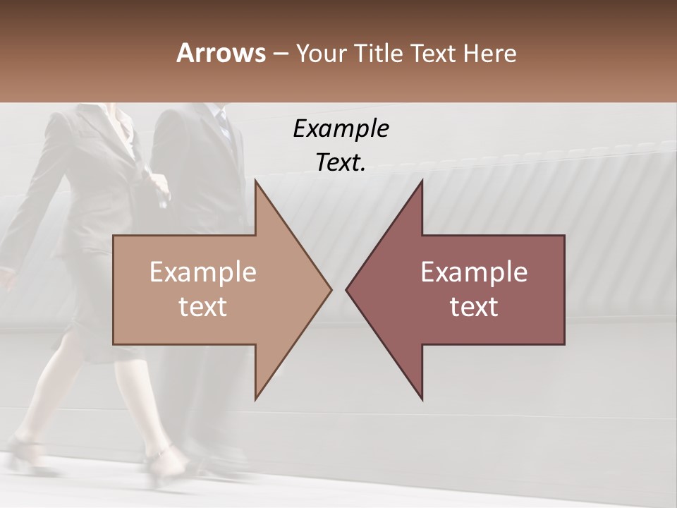 A Business Man And Woman Walking Down A Street PowerPoint Template