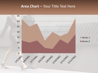 A Business Man And Woman Walking Down A Street PowerPoint Template