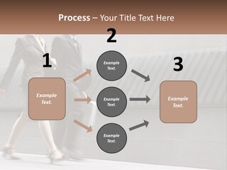 A Business Man And Woman Walking Down A Street PowerPoint Template