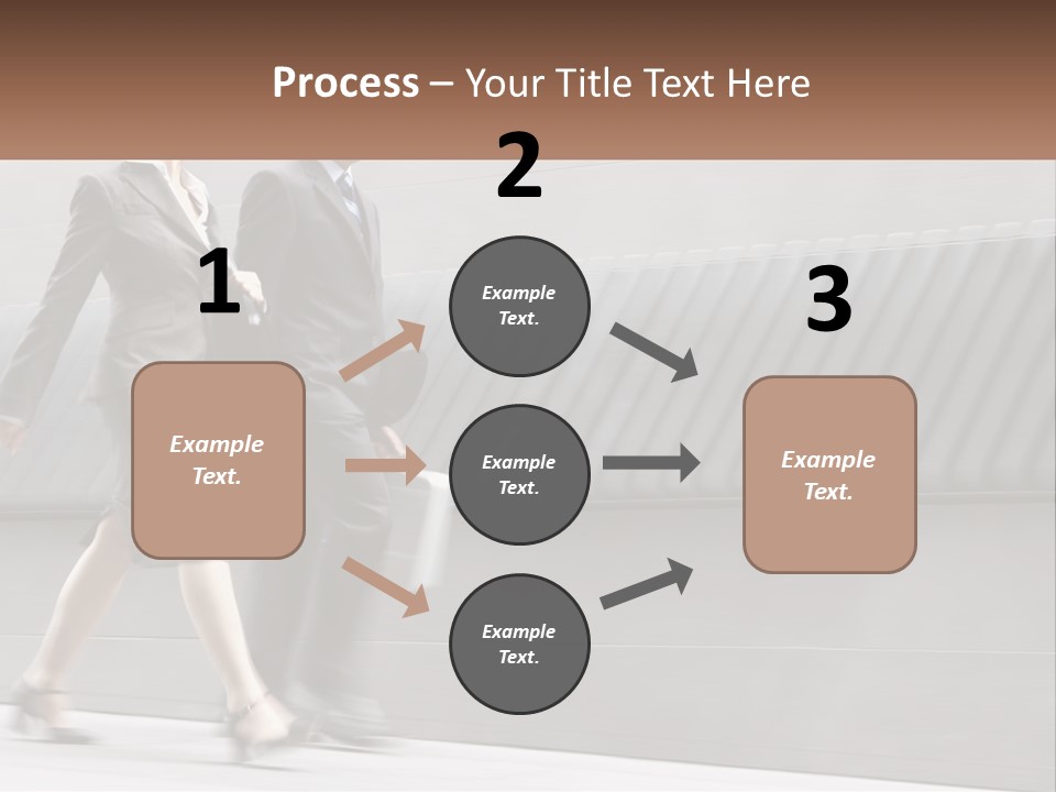 A Business Man And Woman Walking Down A Street PowerPoint Template