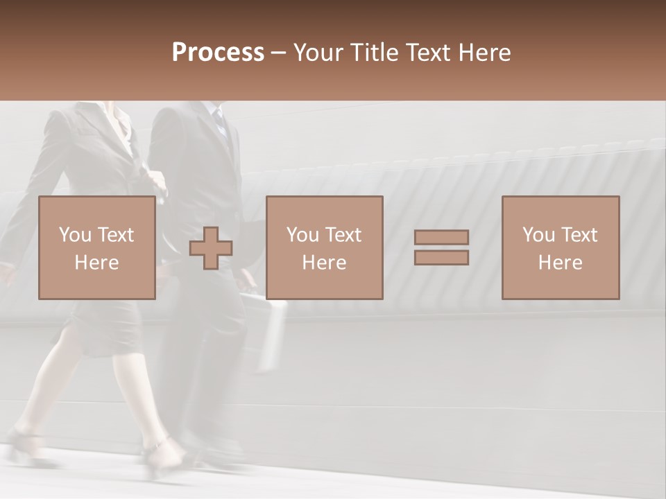 A Business Man And Woman Walking Down A Street PowerPoint Template