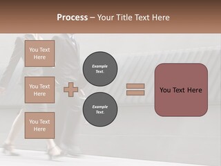 A Business Man And Woman Walking Down A Street PowerPoint Template