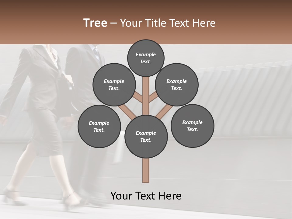 A Business Man And Woman Walking Down A Street PowerPoint Template